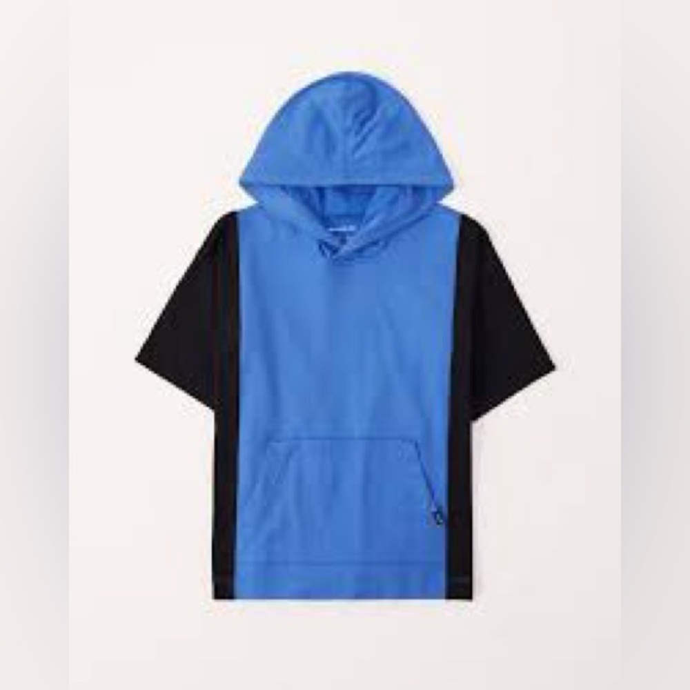 Abercrombie Kids Hooded Short Sleeve Sweatshirt 🖤💙